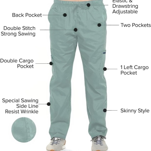 Bundle of 2– Dagacci Professional Medical Scrub Set Size 2XL - Picture 4 of 6